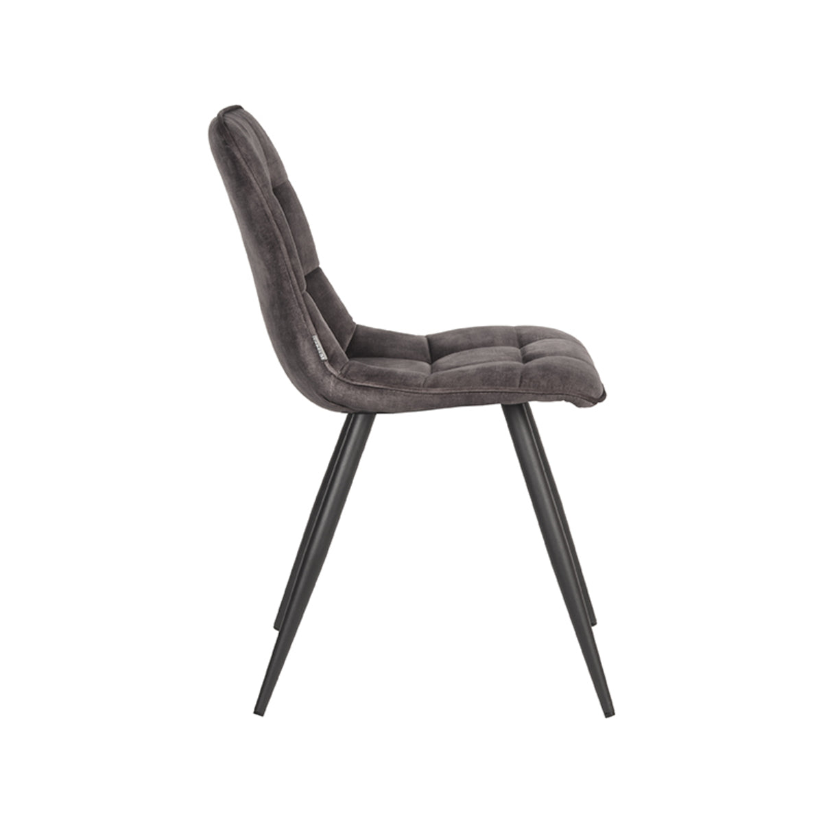 LABEL51 Chaise de salle à manger Jelt - Anthracite - Velours
