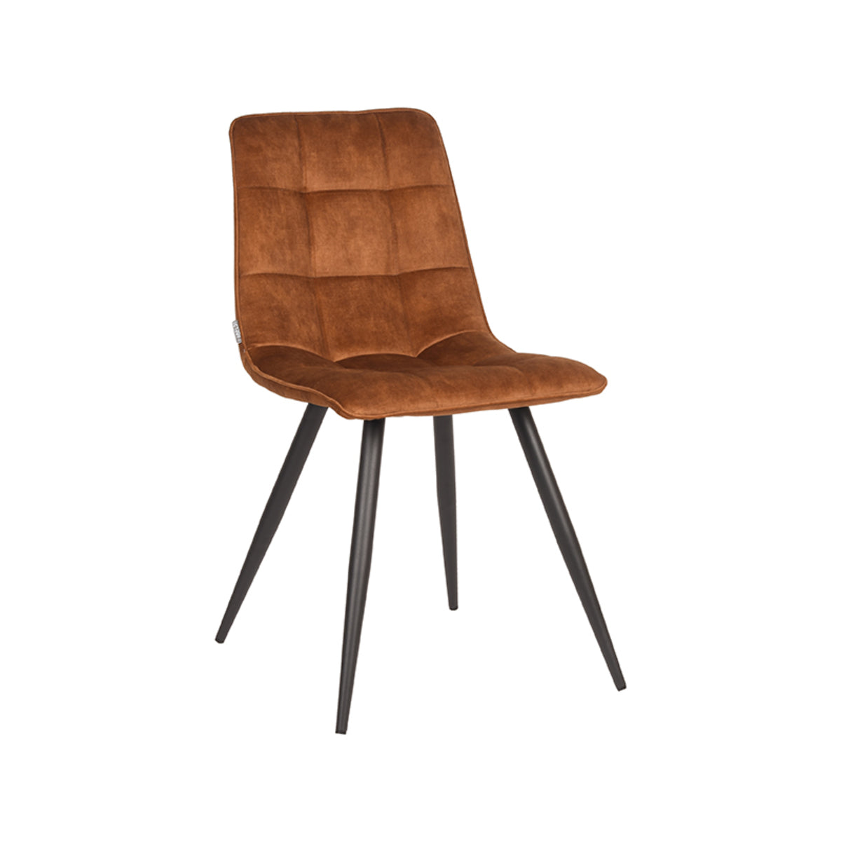 LABEL51 Chaise de salle à manger Jelt - Ocre - Velours