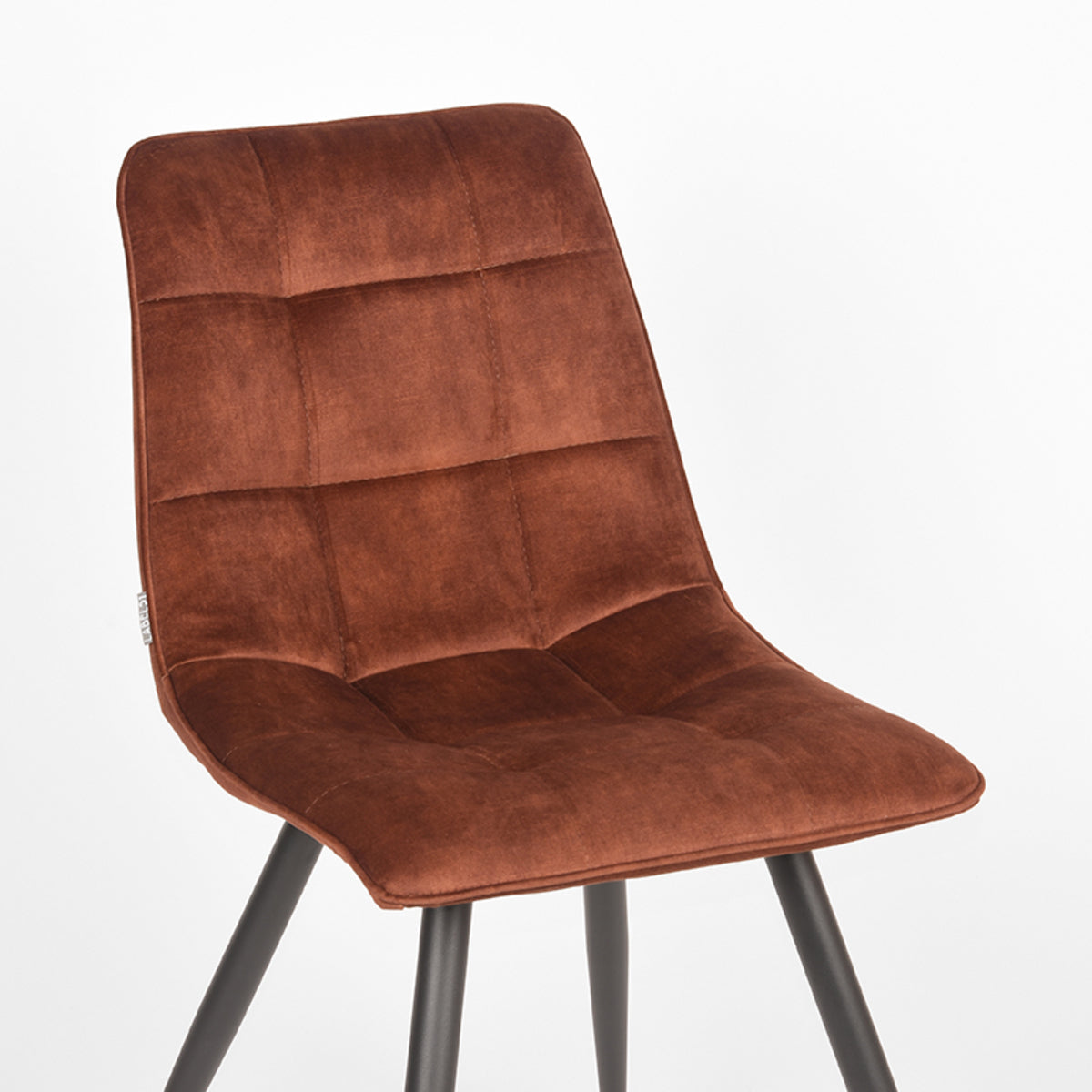 LABEL51 Chaise de salle à manger Jelt - Rouille - Velours