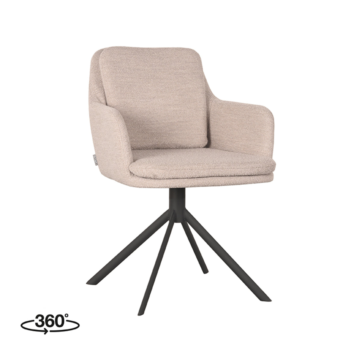 LABEL51 Chaise de salle à manger Joy - Naturel - Boucle