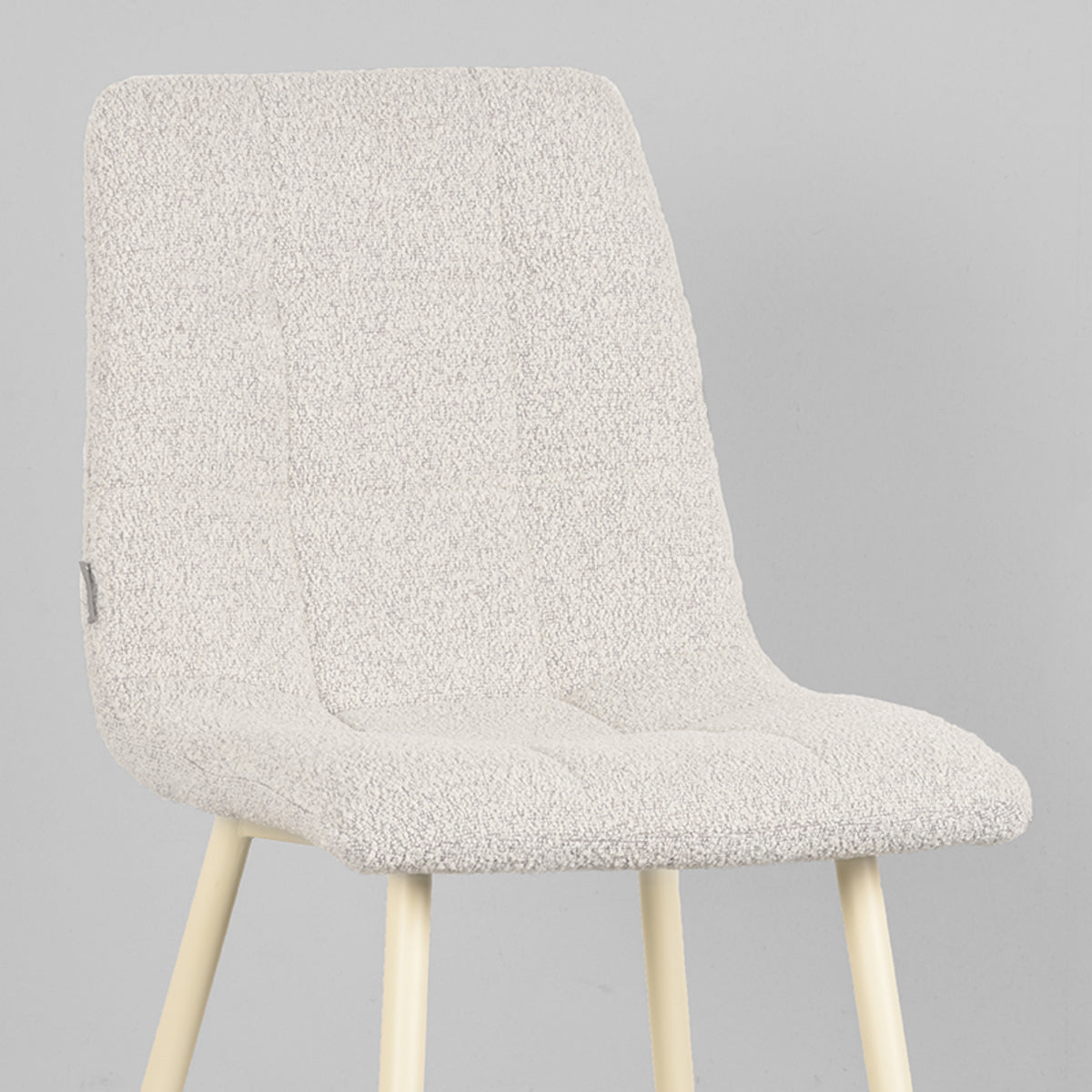 LABEL51 Chaise de salle à manger Nino - Naturel - Bouclé