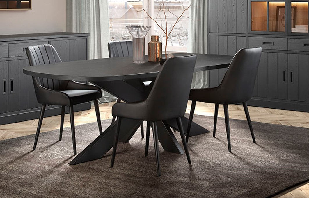 GBO - Eettafel ovaal Raphael TF2101 - Nox - 230x119x76cm