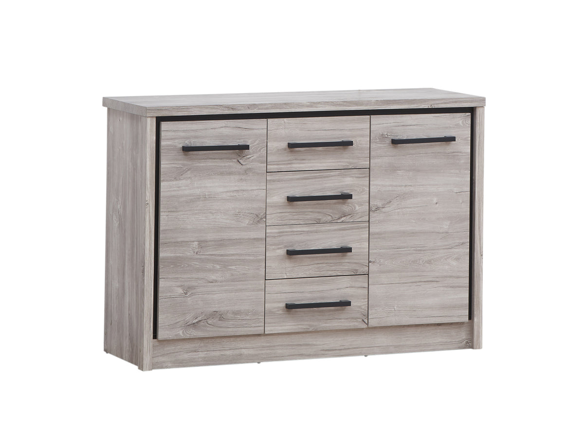 TYC - Commode Oona 4 S/T + 2D/P- New Grey Oak - 120x83x39,5cm