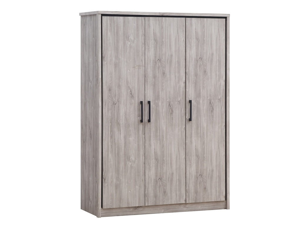 TYC - Jeugdkamer Oona - 3-delige set kleerkast 3 deuren - New grey oak