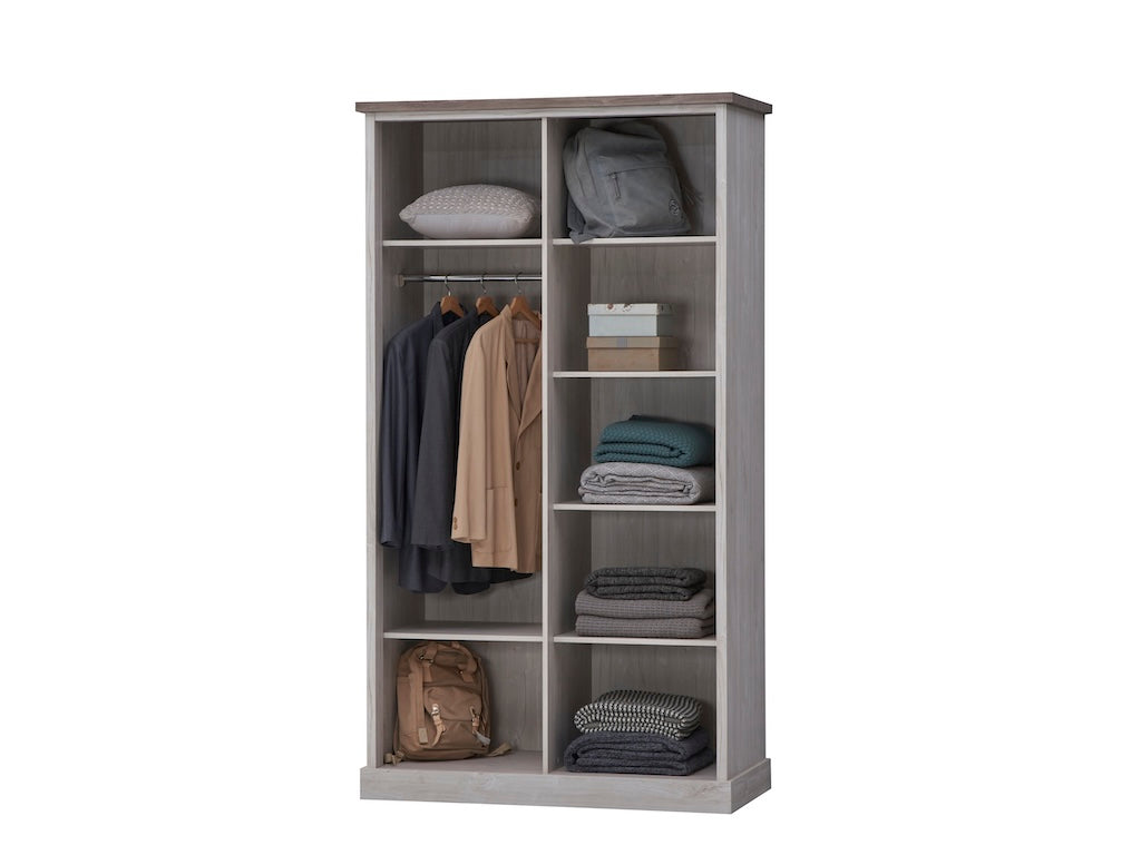 TYC - Armoire Odette 2D - Chêne Blanc - 118x214x58cm