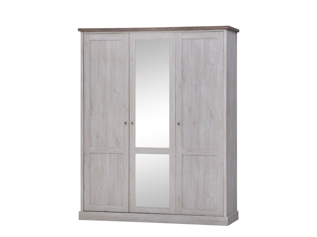 Jeugdkamer Odette - 3-delige set met 3-deurs kast - White oak - autumn oak