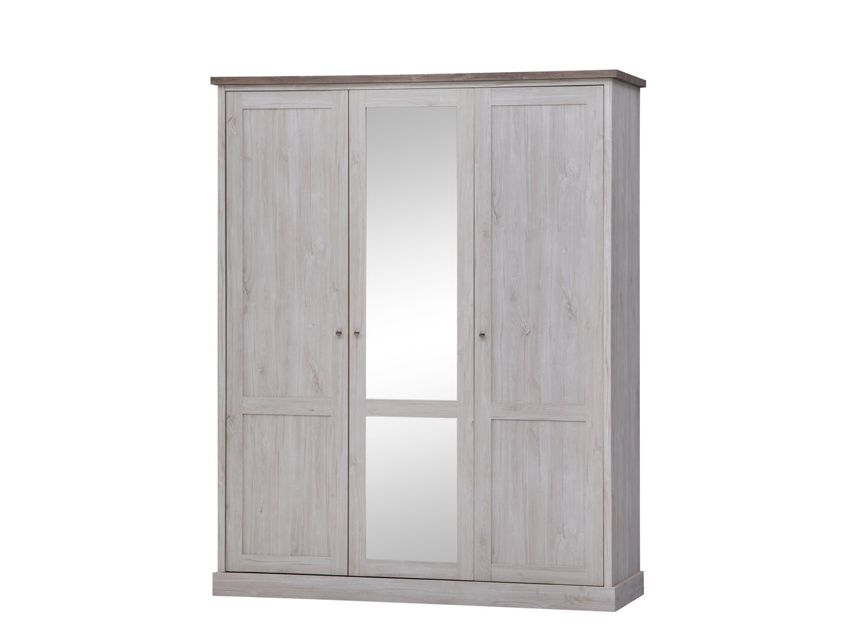 TYC - Armoire  Odette 3P - Chêne Blanc - 172x214x58cm