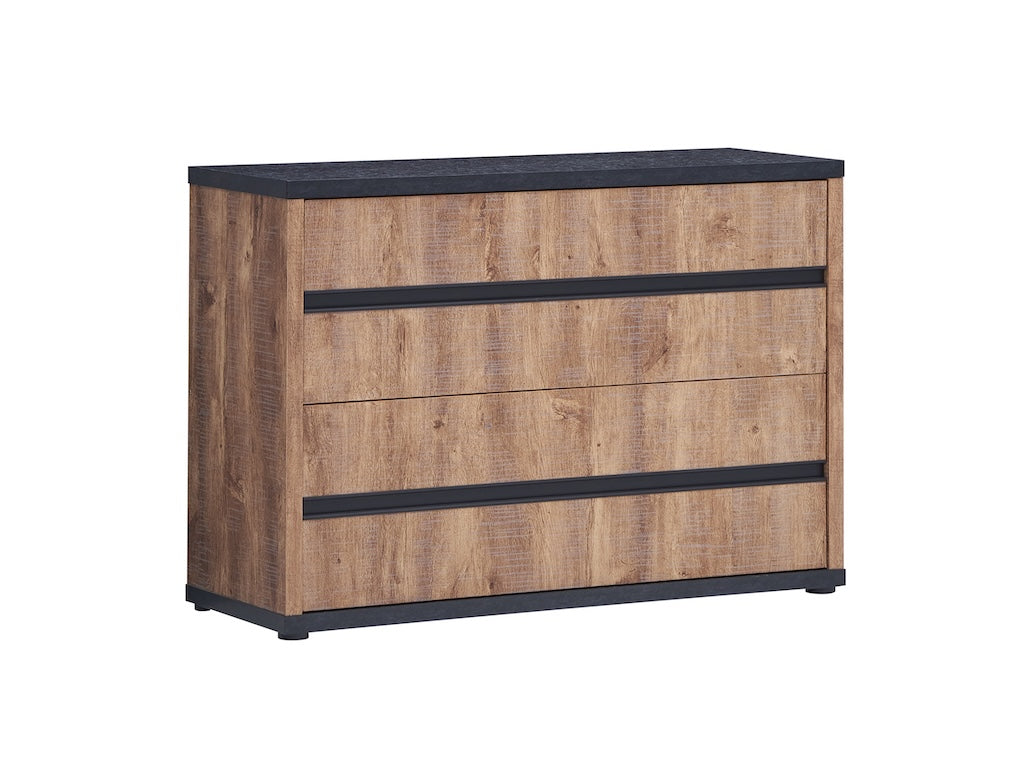 TYC - Commode Osric - Industrial Oak + Black Line - 110x76x39,5cm