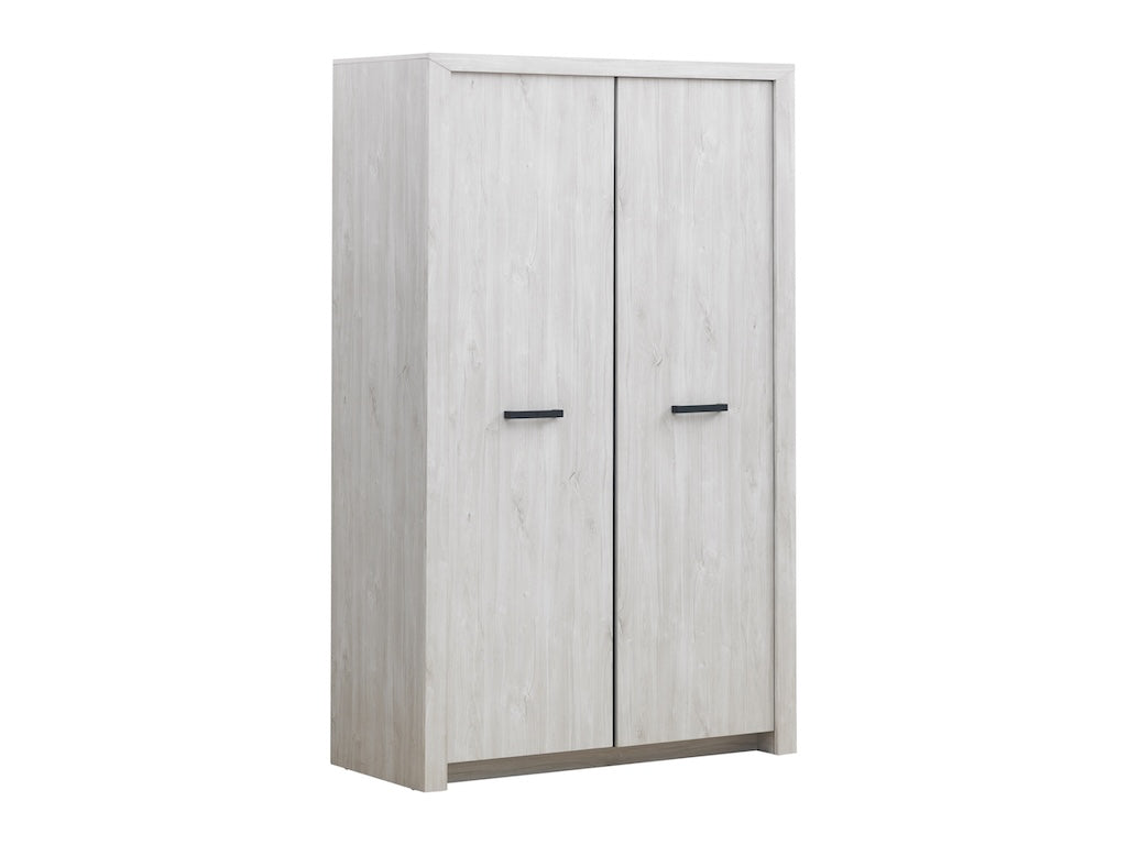 Jeugdkamer Omari - 3-delige set met 2-deurs kast - White Oak