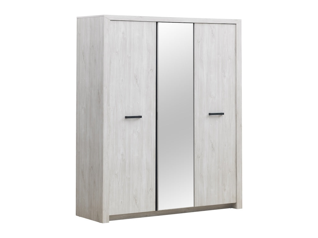 TYC - Jeugdkamer Omari - 3-delige set met 3-deurs kast - White Oak