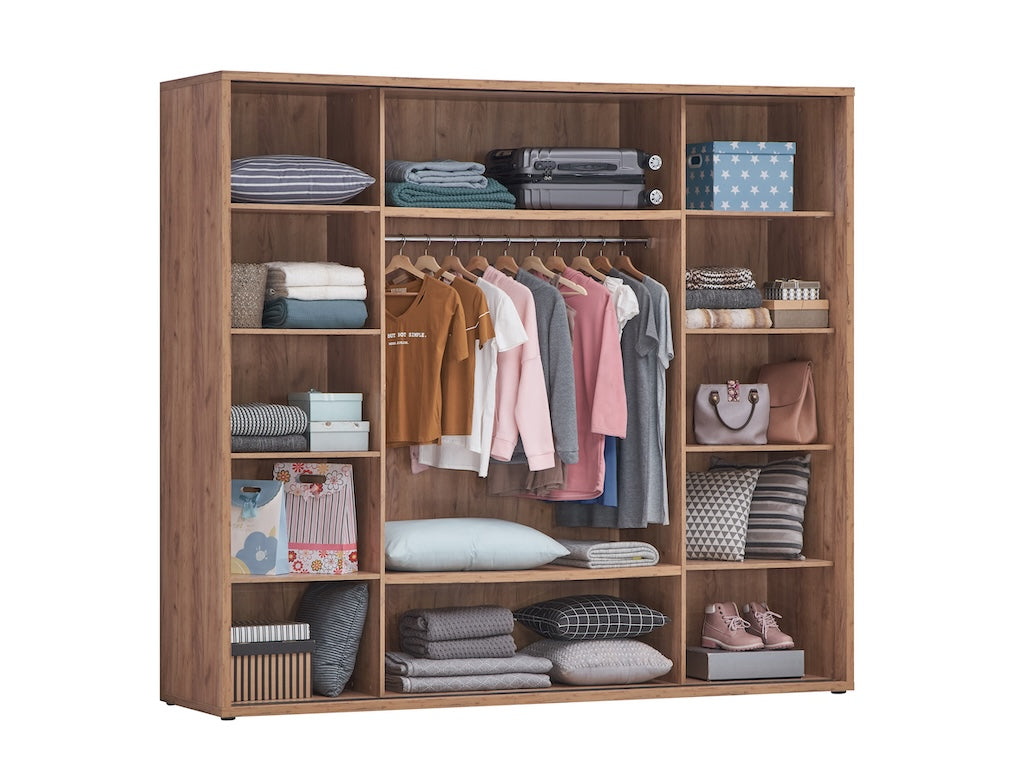 TYC - Slaapkamer Orenda - 4-delige set met kast 240cm - French oak