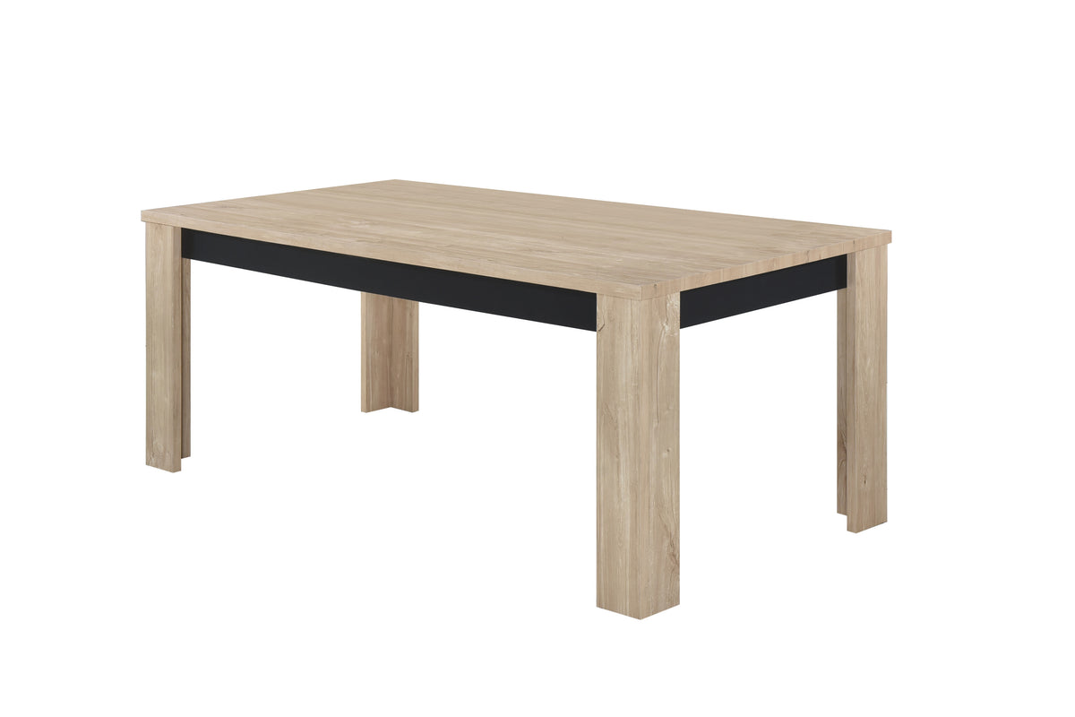 TYC - Eetkamer Orla - 3-delige set met barkast - Ivory oak black line