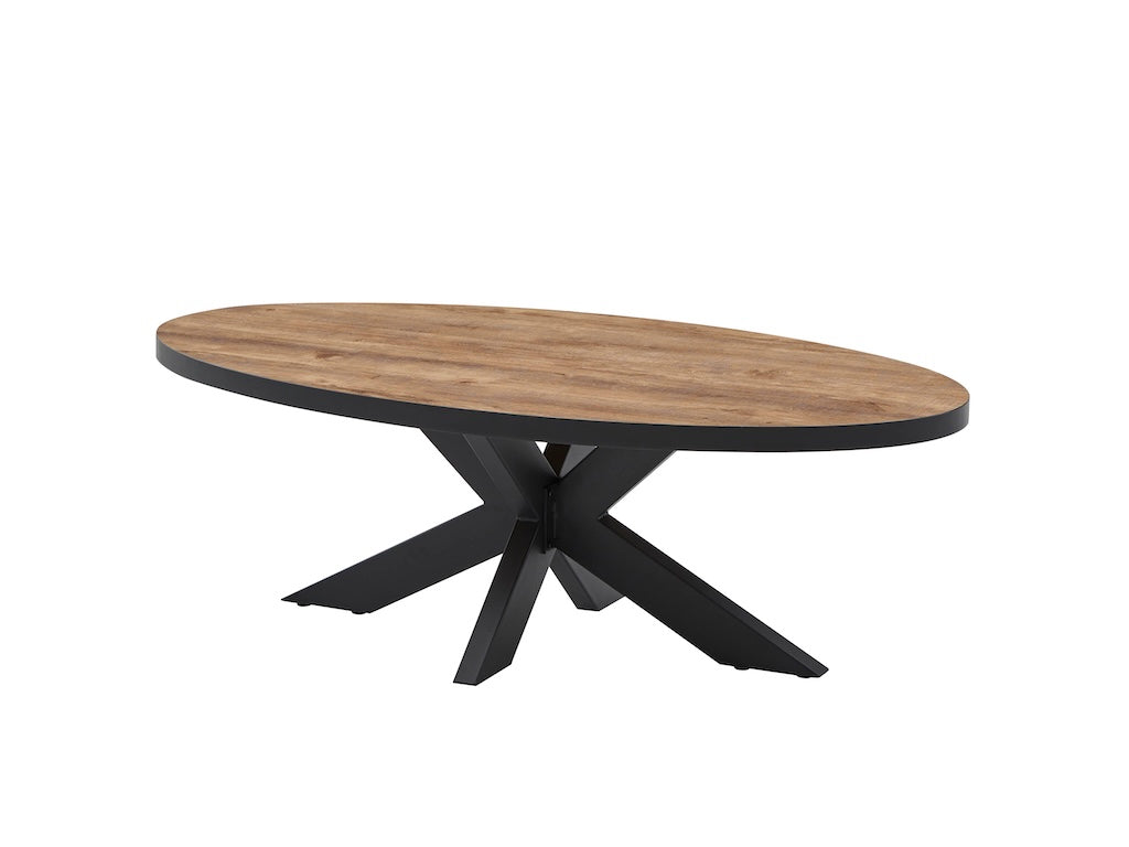 TYC - Salontafel Omero  - Ovaal - Industrail Oak - 130x45x70cm