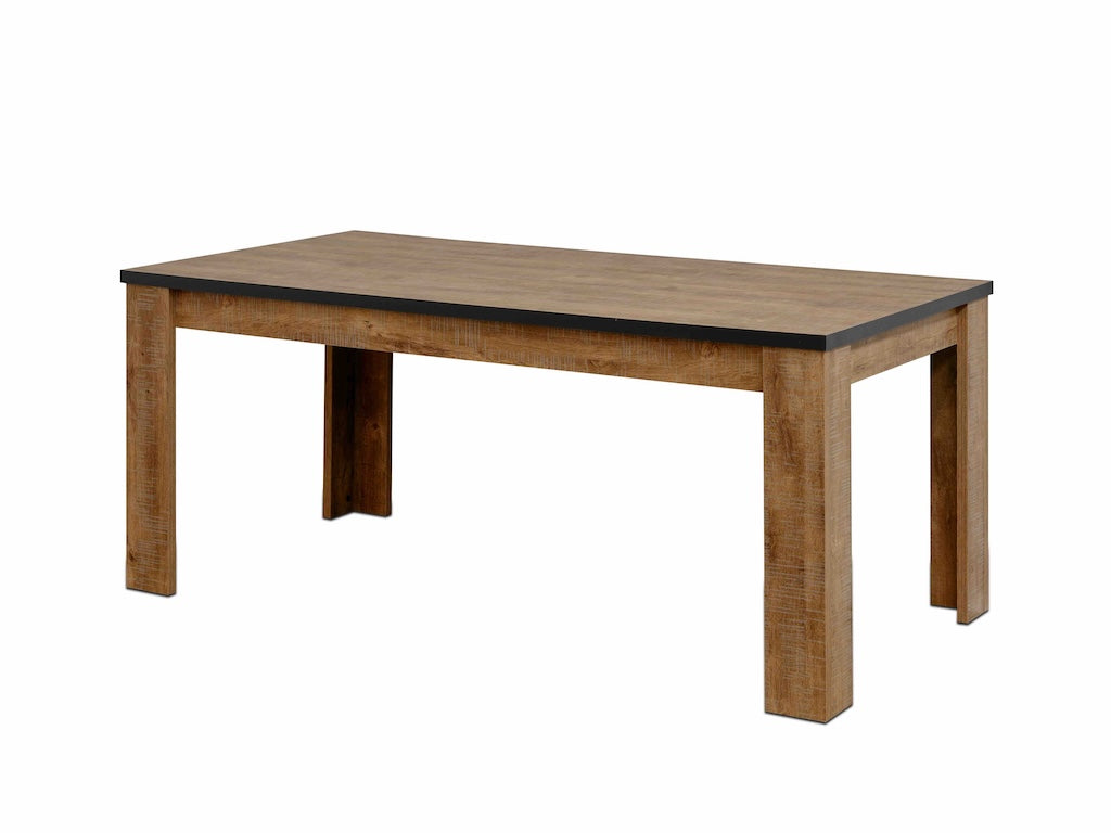 TYC - Eetkamer Odelinde - 3-delige set met vitrine - Industrial oak black line