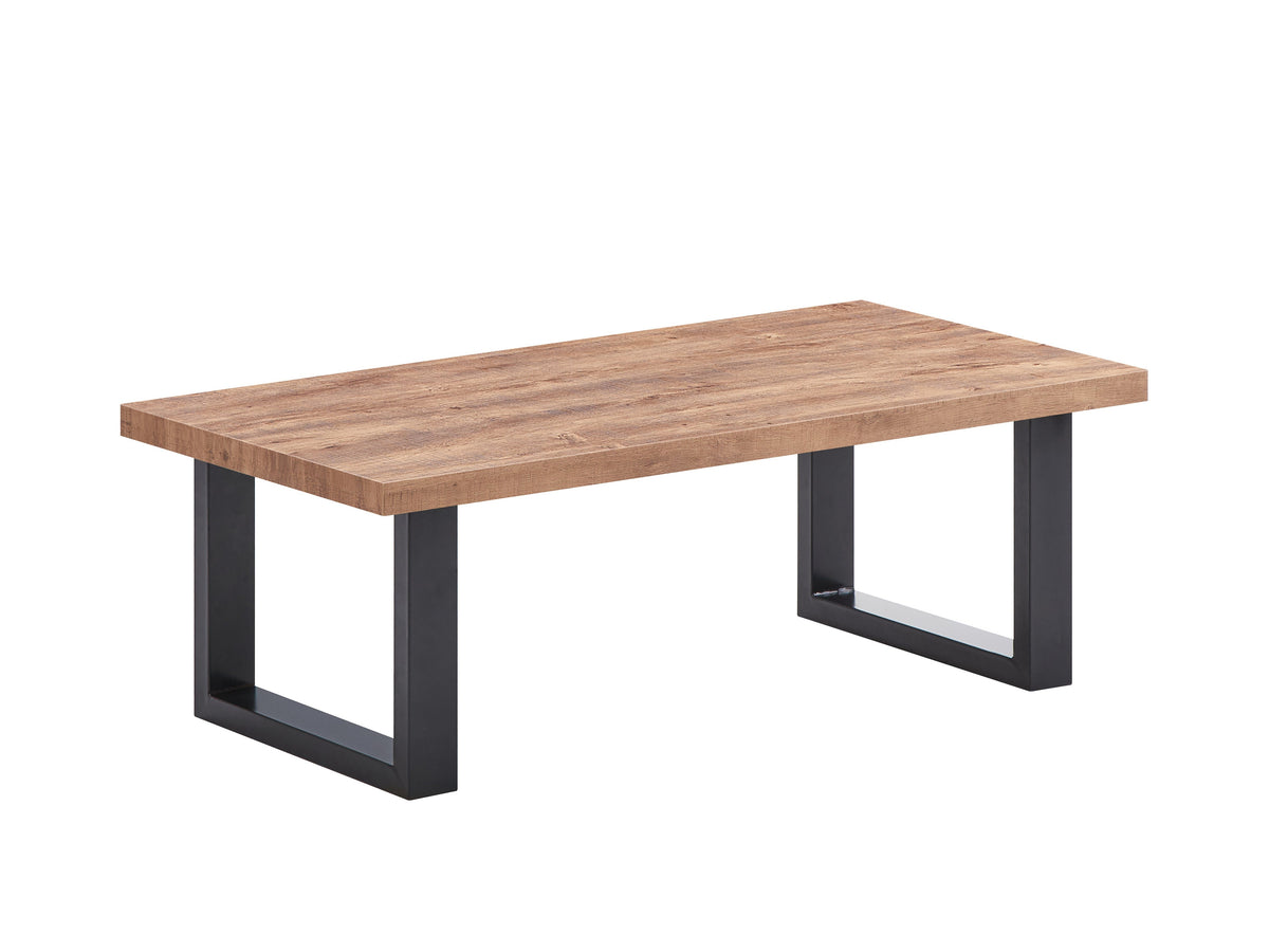 TYC - Table Osbert - Pieds en U - Chêne industriel - 220x76x95cm