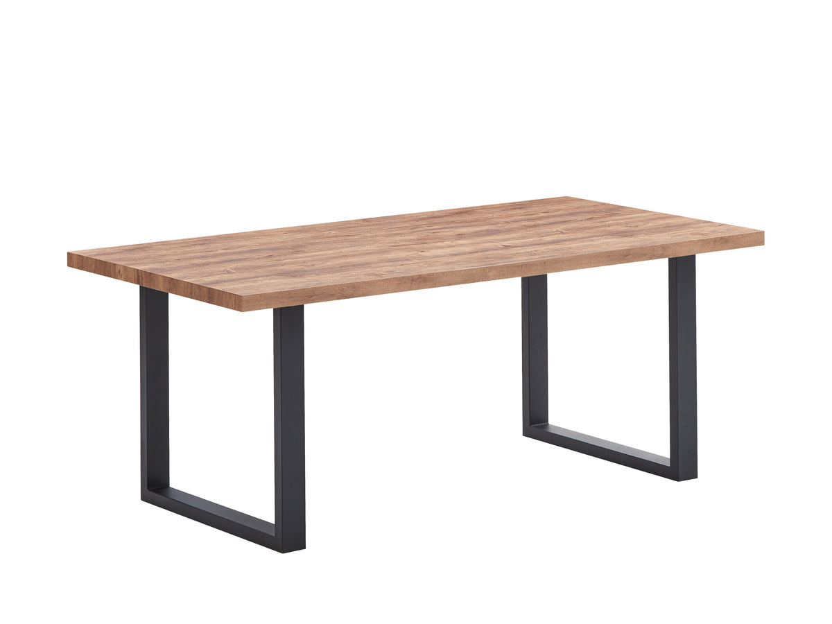 TYC - Table Osbert - Piètement en U - Chêne industriel - 190x76x95cm