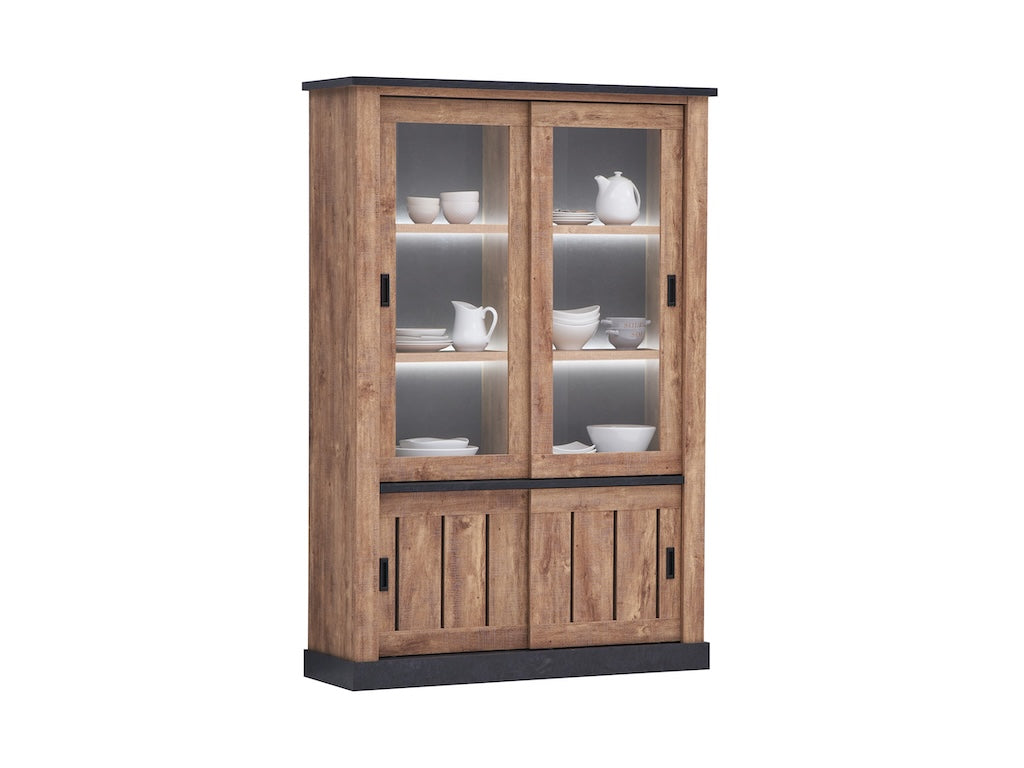 TYC - Eetkamer Omero - 3-delige set - Industrial oak black line