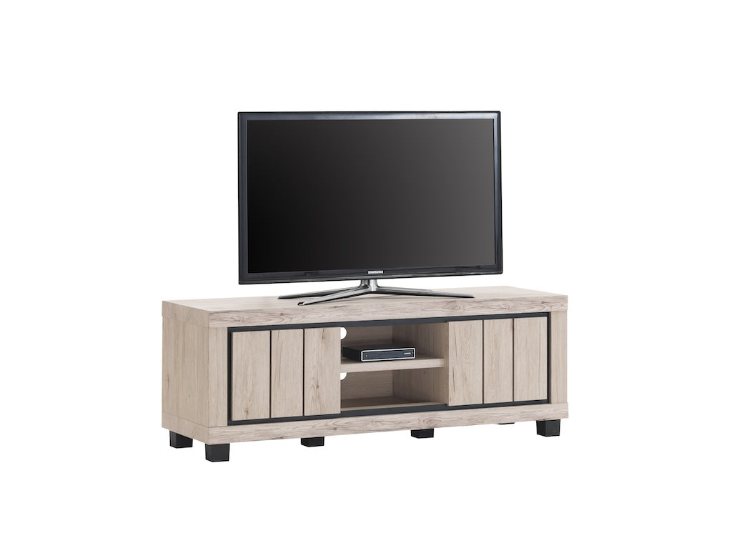 TYC - Meuble TV 2D Othello - Chêne naturel - 145,2x55x45cm
