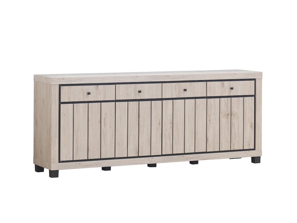 TYC - Bahut Othello - Chêne Naturel - 224,5x90x45cm