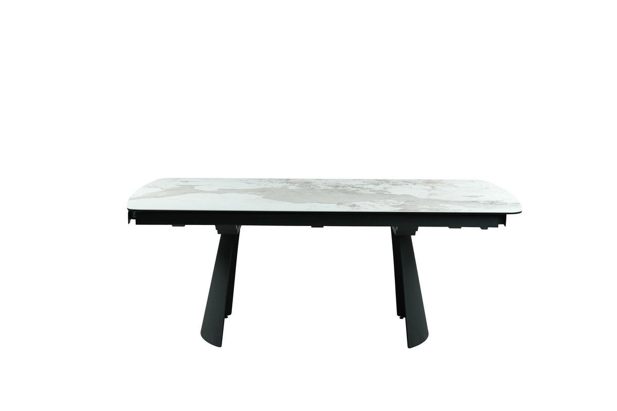 GBO - Tafel TF2505 - Afgerond - Marmer - 200 (280) x 100 x 76 cm