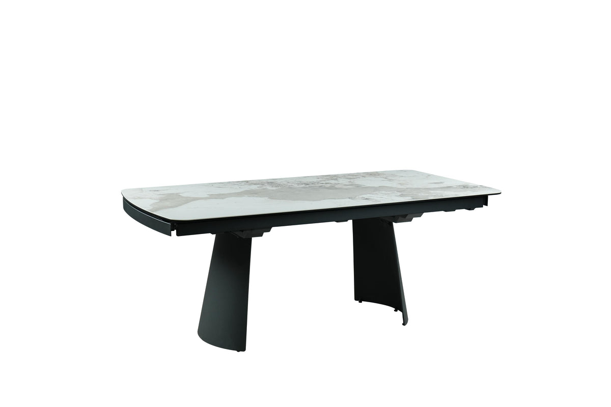 GBO - Tafel TF2505 - Afgerond - Marmer - 200 (280) x 100 x 76 cm