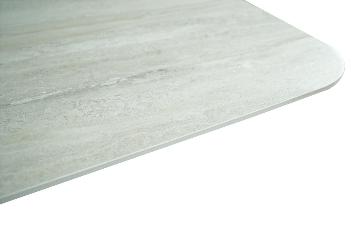 GBO - Table TF2507 - Arrondie - Céramique massive 12 mm - 220 x 100 x 76 cm