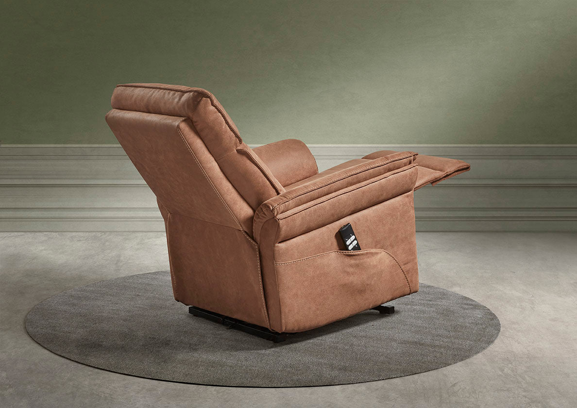 GBO - Relaxzetel Mandelieu - Cognac Stof - 75x92xh105 cm