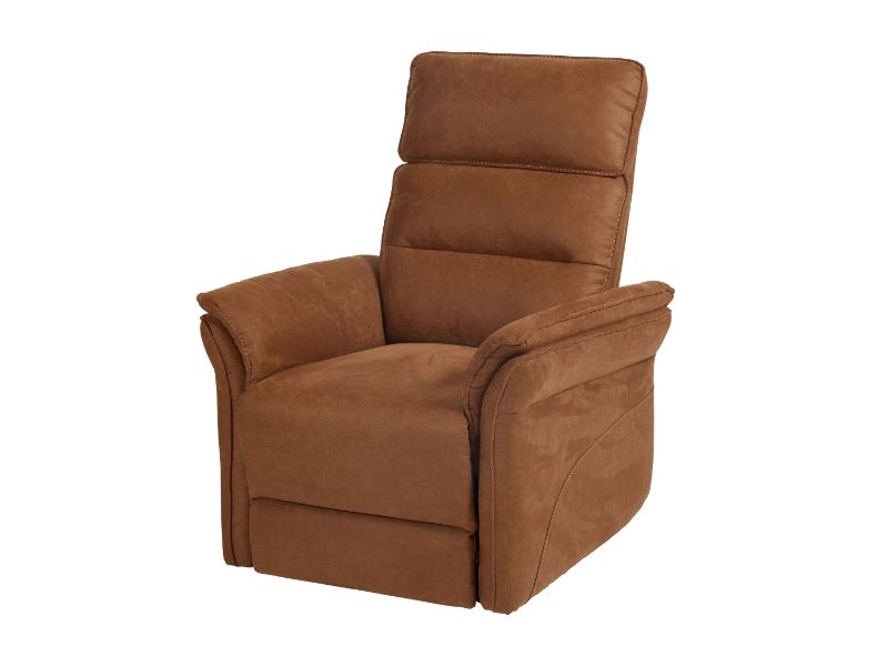 GBO - Relaxzetel Mandelieu - Cognac Stof - 75x92xh105 cm