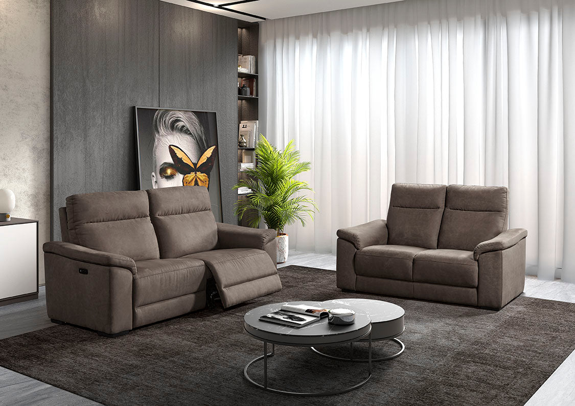 GBO - 3+2 zit relax electrisch Mirabel - Stof Dark Grey