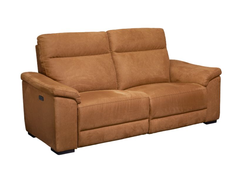 GBO - 3 zit relax electrisch  Mirabel - Leder Ecru/ Taupe - 200xx102cm