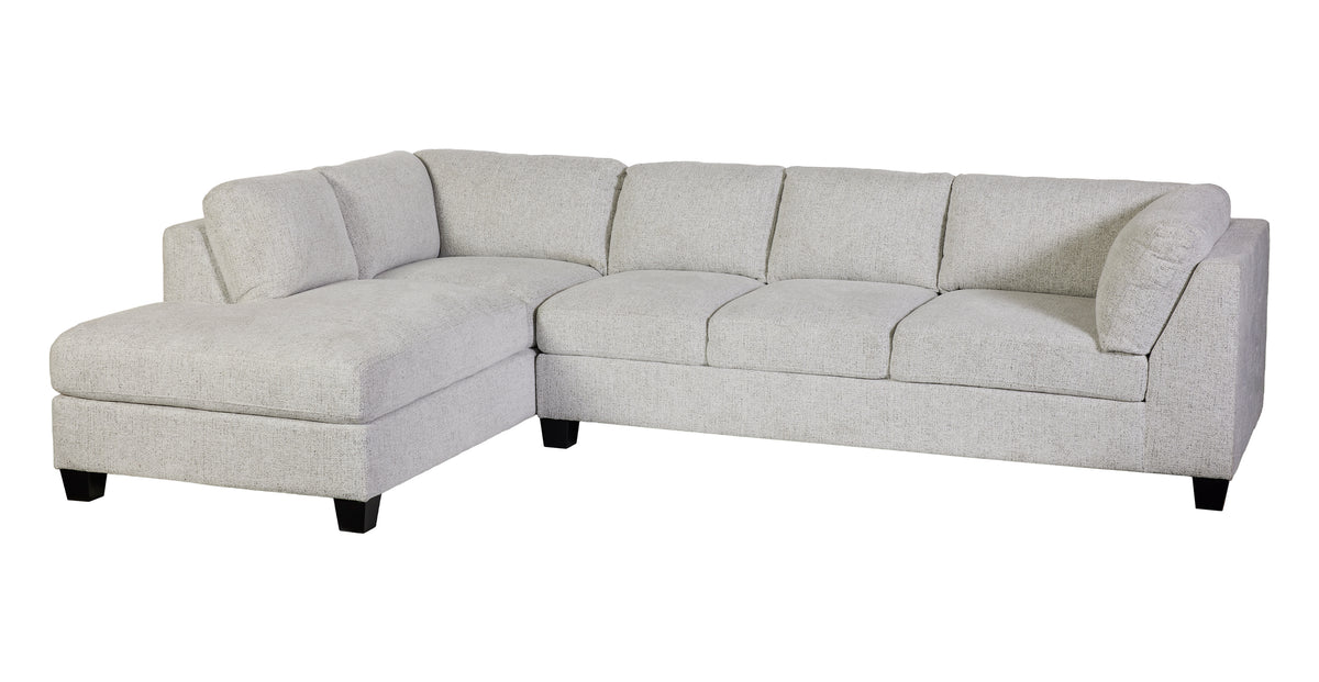 GBO - Hoeksalon Newcastle – Enter White - Links 3L - 305x86x205 cm