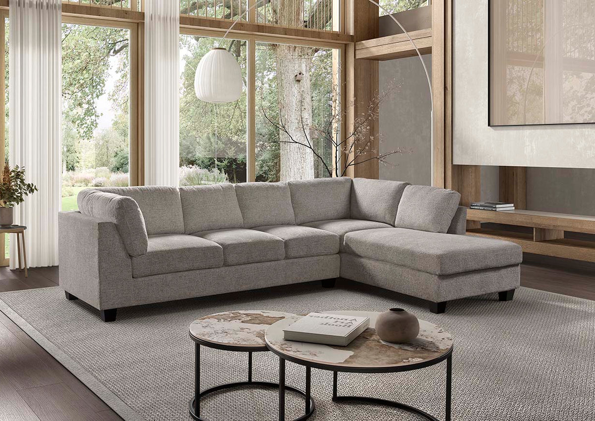 GBO - Hoeksalon Newcastle – Enter White - Rechts L3 - 205x86x305 cm