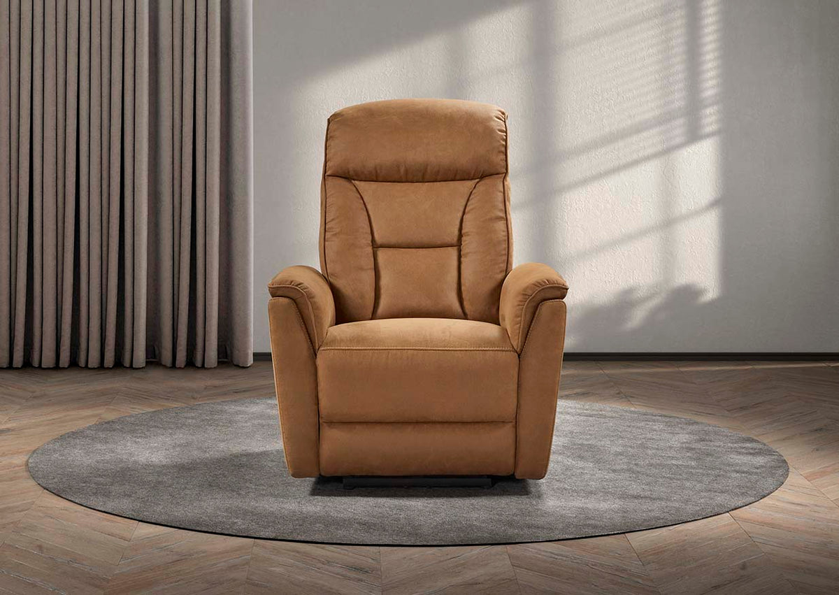 GBO - Relaxzetel Nikolai - Stof Cognac - 75x105x92cm