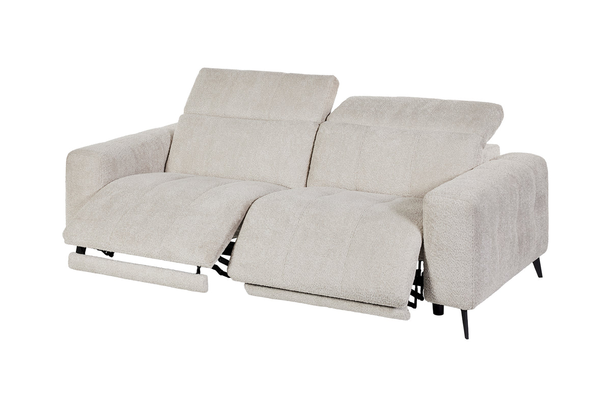 GBO - 3-zit Elektrische Relax Oakland – Wit - 210x81/102x109 cm