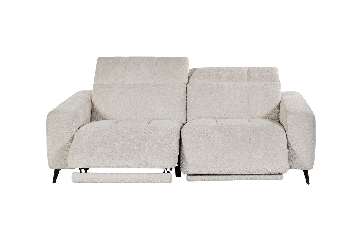 GBO - 3-zit Elektrische Relax Oakland – Wit - 210x81/102x109 cm
