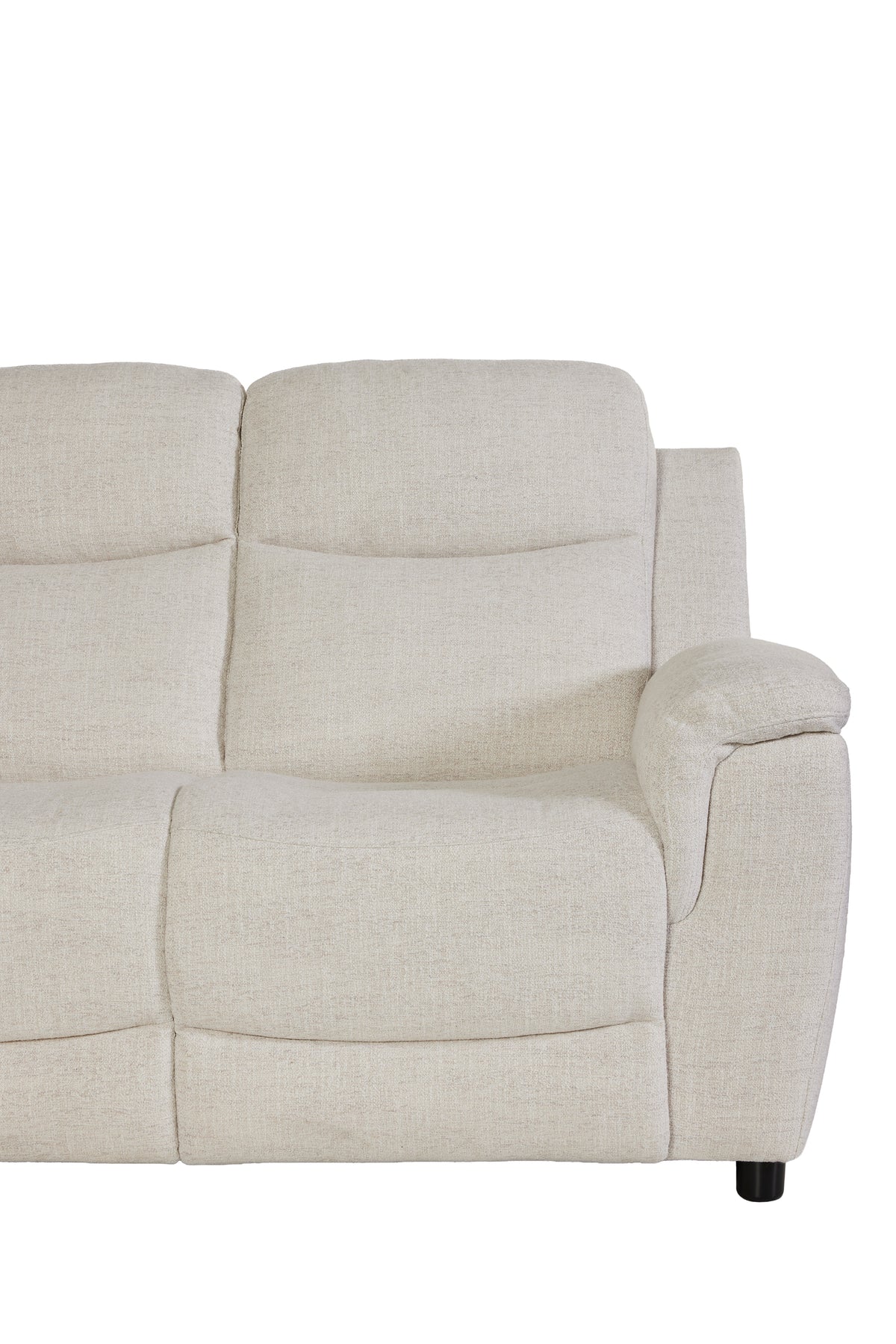 GBO - Canapé 2 places fixe Orlanda - Tissu Beige - 160x105x100 cm