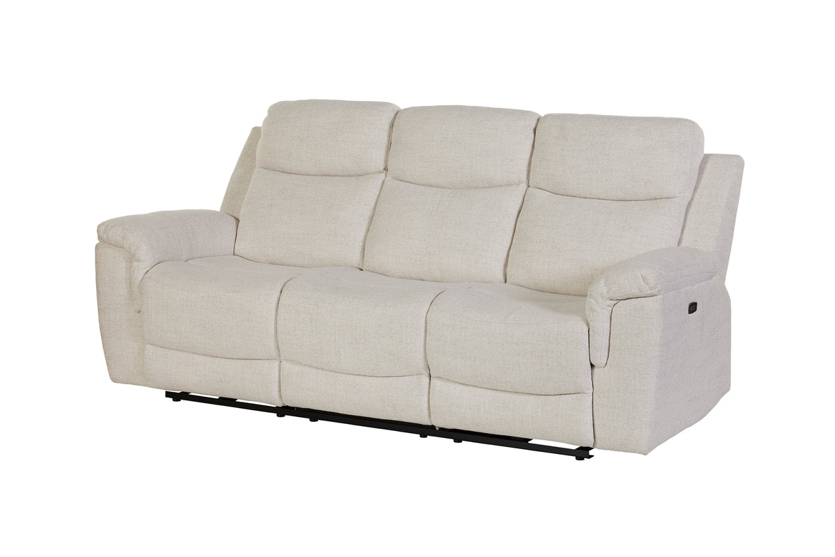 GBO - Canapé 3 places relaxation Orlanda - Tissu Beige - 220x105x100 cm