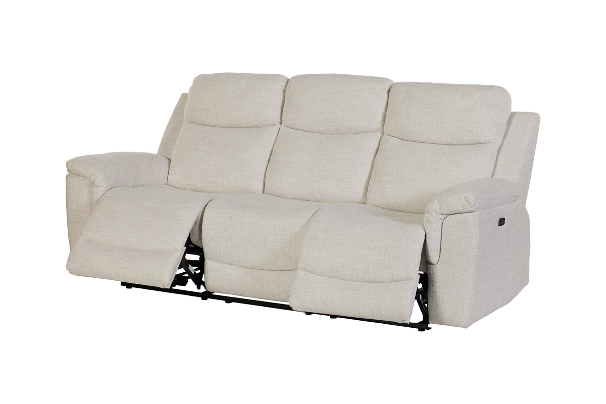 GBO - Canapé 3 places relaxation Orlanda - Tissu Beige - 220x105x100 cm