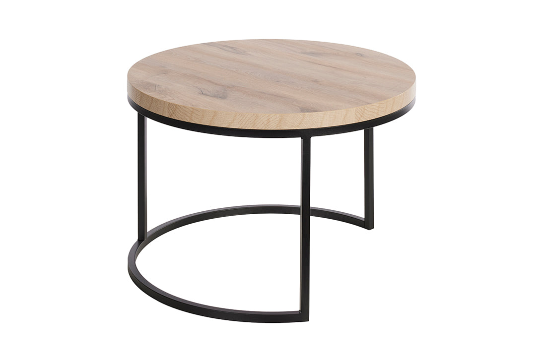 GBO - Bijzettafel SL2303 - Rond - Canyon oak  - 76 /56 x H 50 /43 cm