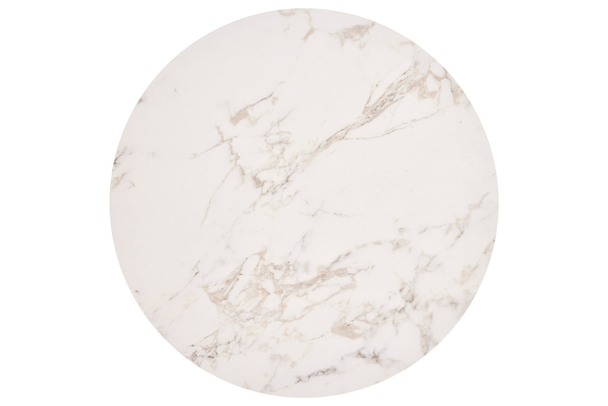 GBO - Bijzettafel SL2303 - Rond - Halifax White  - 76 /56 x H 50 /43 cm