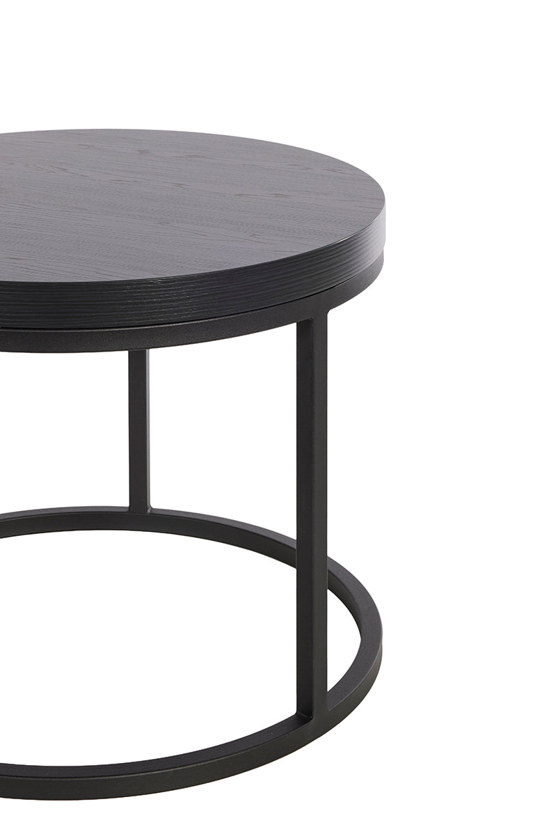 GBO - Table d'appoint SL2303 - Ronde - Nox - 76 /56 x H 50 /43 cm