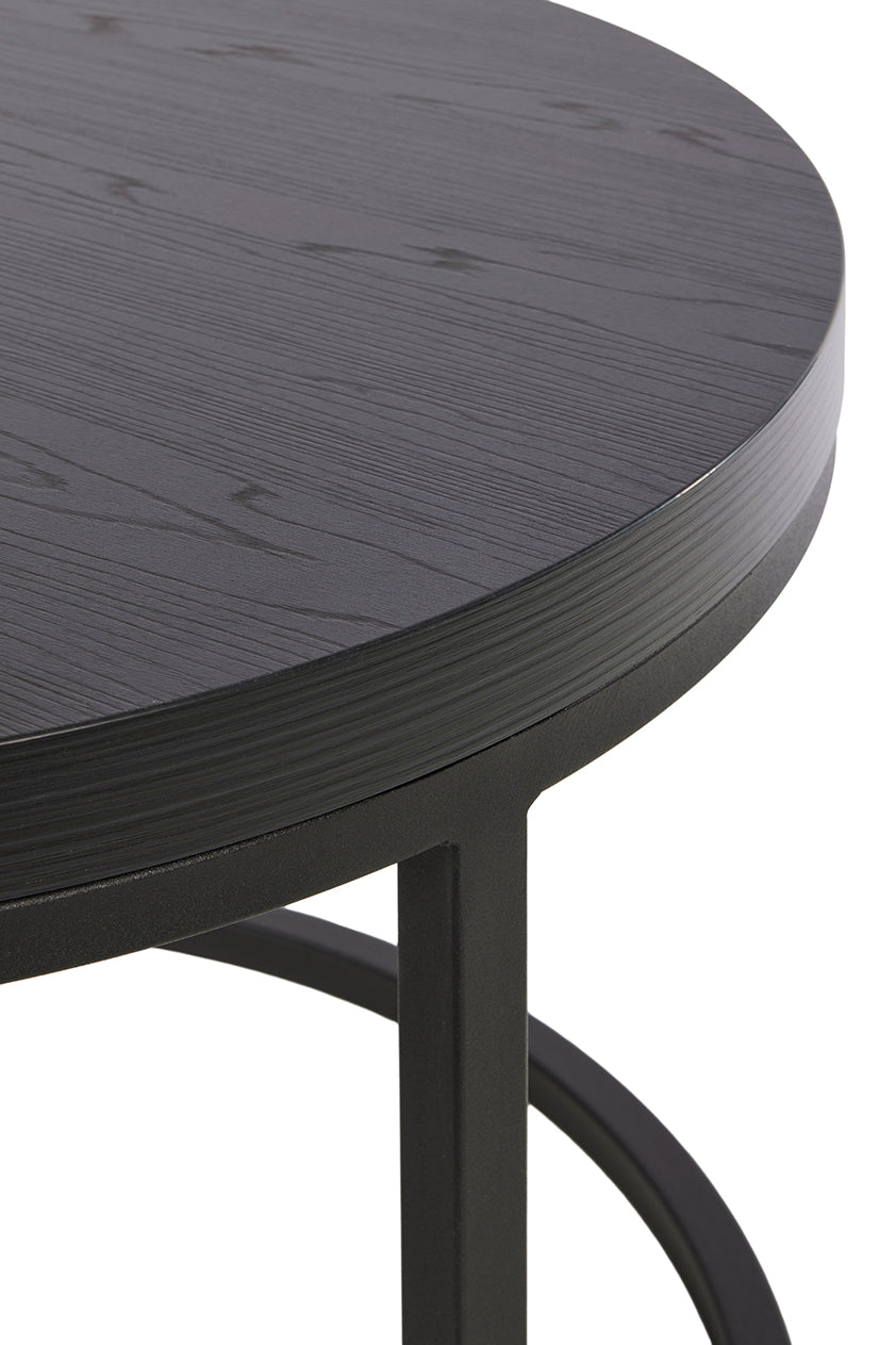 GBO - Table d'appoint SL2303 - Ronde - Nox - 76 /56 x H 50 /43 cm