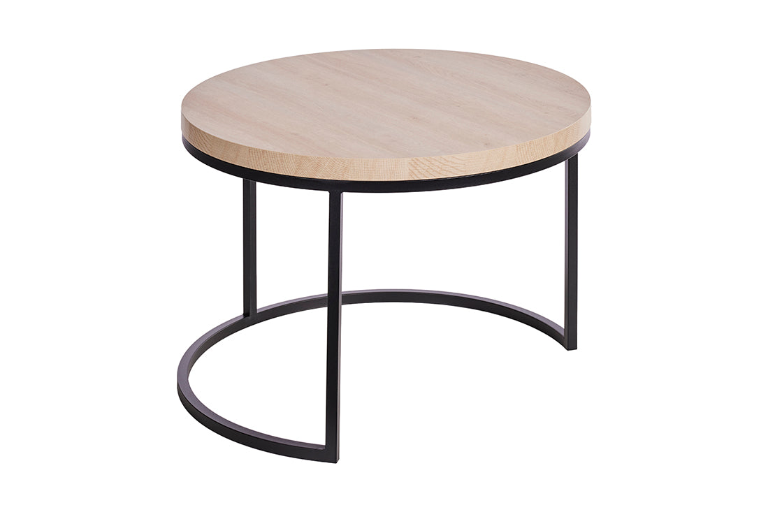 GBO - Bijzettafel SL2303 - Rond - Urban oak - 76 /56 x H 50 /43 cm
