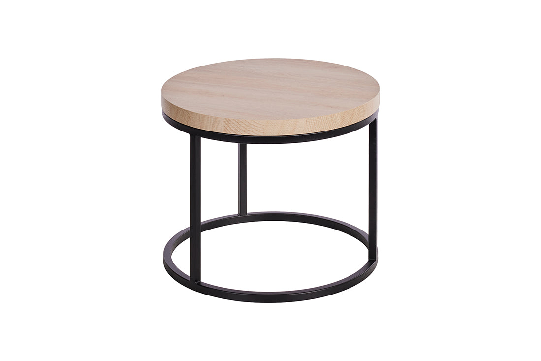 GBO - Bijzettafel SL2303 - Rond - Urban oak - 76 /56 x H 50 /43 cm