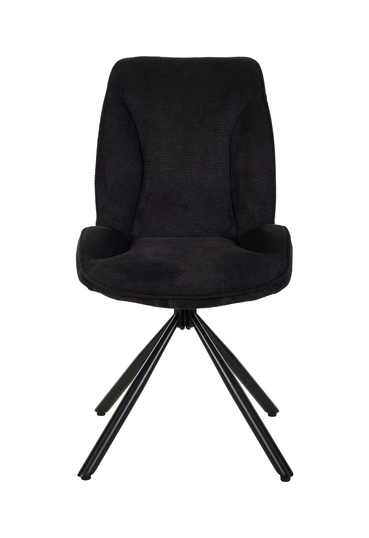GBO - Eetkamerstoel ST2309-2 - Stof - Zwart- 46x44x50 cm