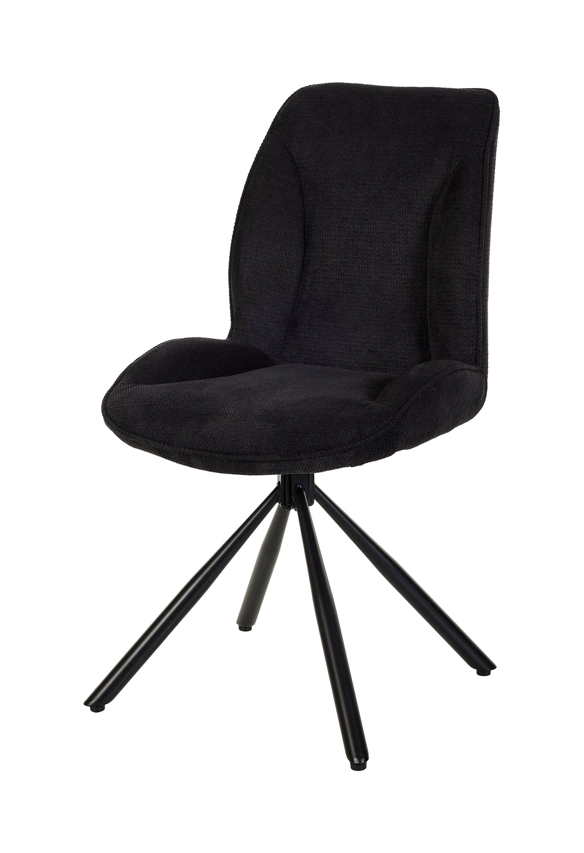 GBO - Eetkamerstoel ST2309-2 - Stof - Zwart- 46x44x50 cm