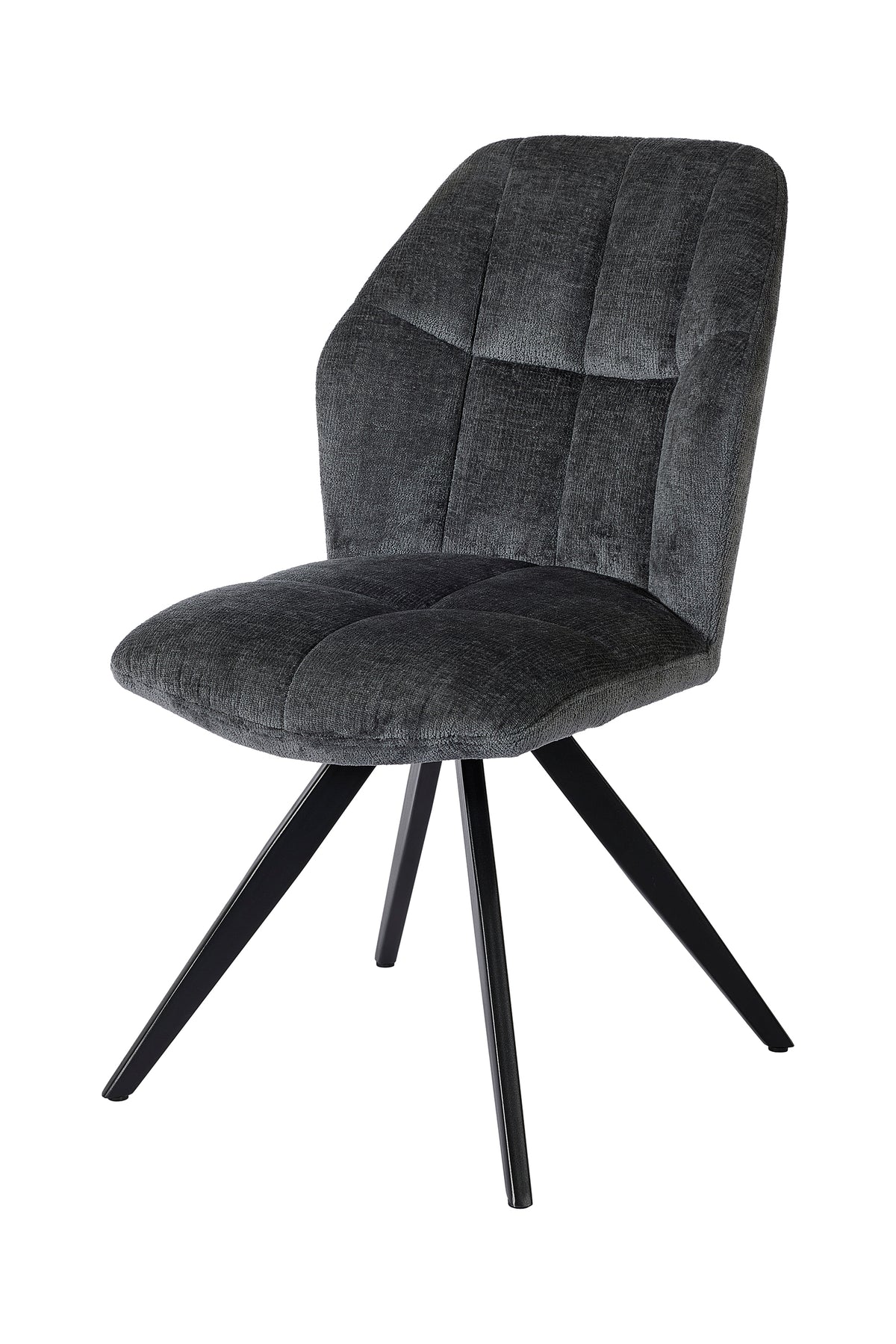 GBO - Eetkamerstoel ST2319-2 - Stof - Antraciet - 48x38x50 cm