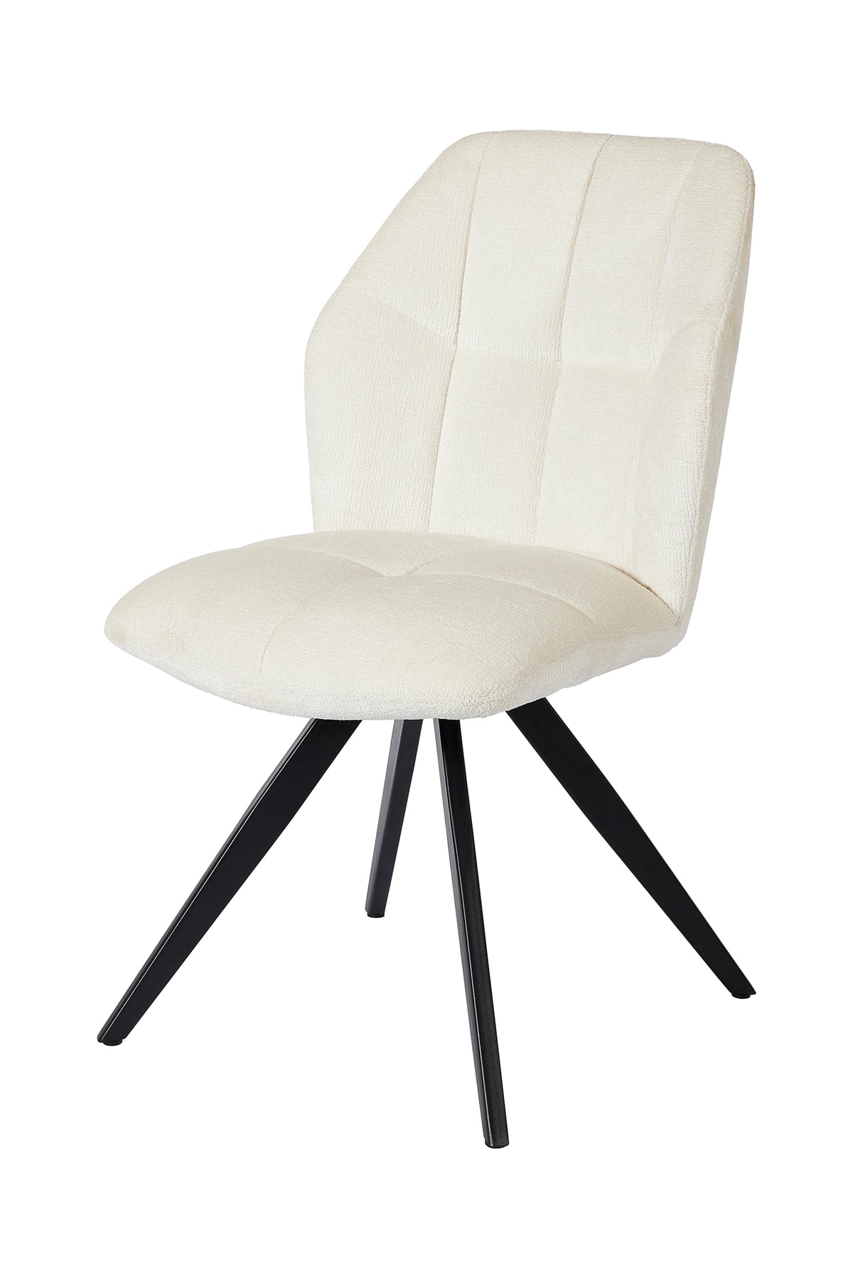 GBO - Eetkamerstoel ST2319-2 - Stof - Wit - 48x38x50 cm