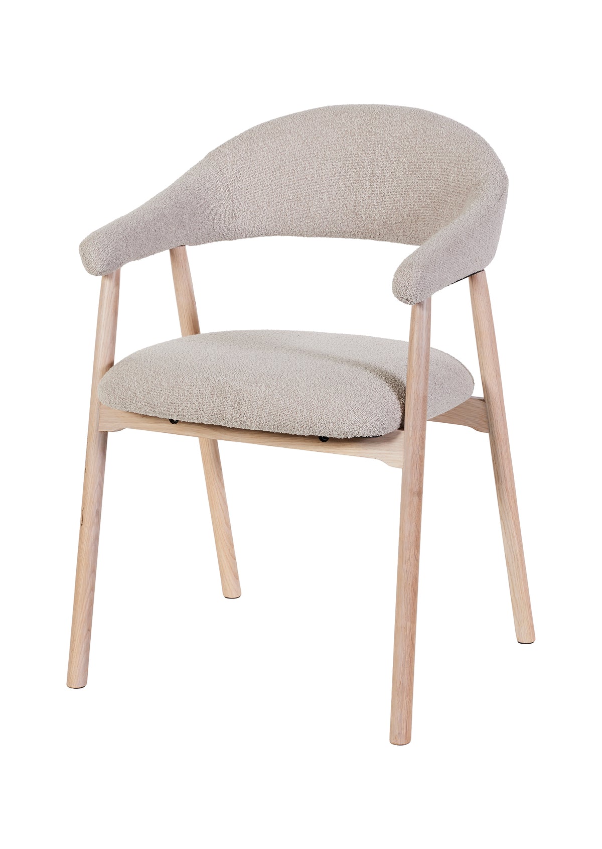 GBO - Chaise de salle à manger ST2501 - Tissu - Chêne clair