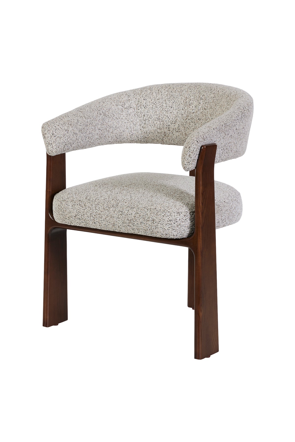 GBO - Chaise de salle à manger ST2602 - Tissu - Bois foncé